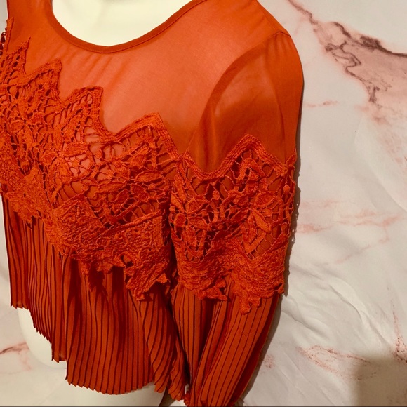 Lulumari Burnt orange Long sleeve blouse - Picture 7 of 8